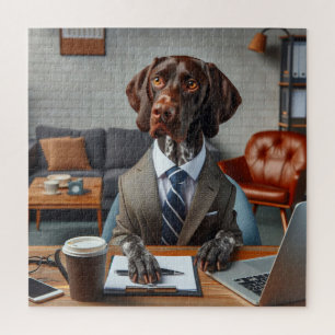 German Shorthaired Pointer as a Businessperson Jigsaw Puzzle