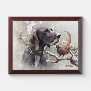 german shorthaired pointer award plaque