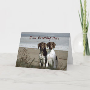 German Shorthaired Pointer Beach Greeting Card