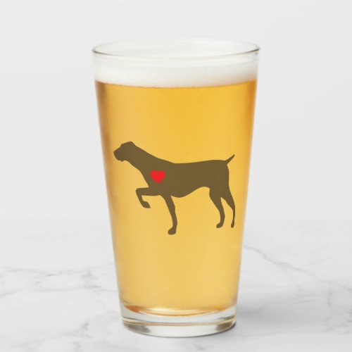 German Shorthaired Pointer Beer Glass