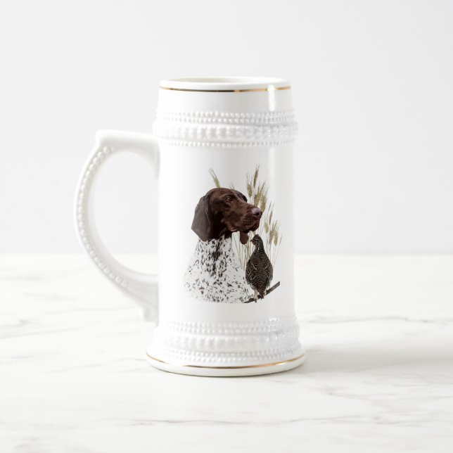 German Shorthaired Pointer Beer Stein (Left)