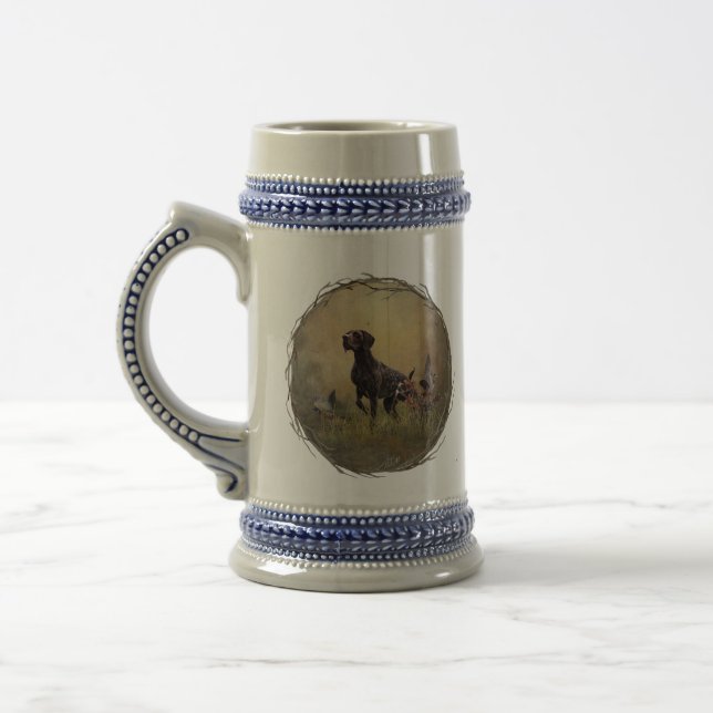 German Shorthaired Pointer Beer Stein (Left)