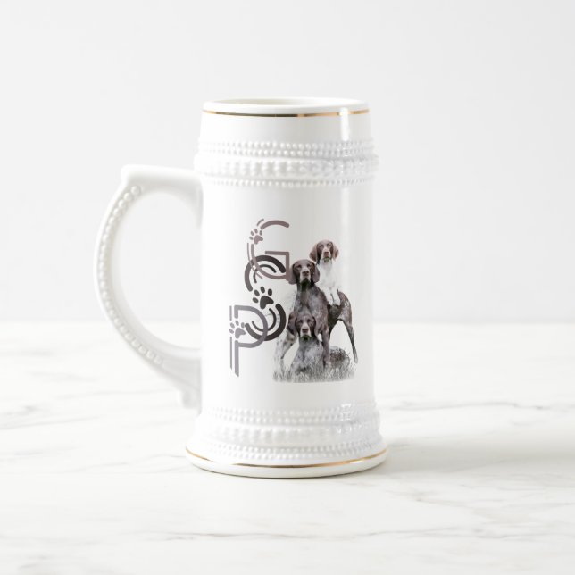German Shorthaired Pointer Beer Stein (Left)