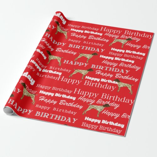 German Shorthaired Pointer Birthday Gift Wrap GSP