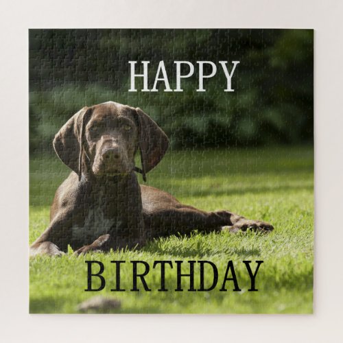 german shorthaired pointer birthday jigsaw puzzle