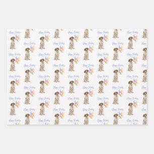 German Shorthaired Pointer Birthday Wrapping Paper Sheets