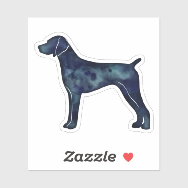 German Shorthaired Pointer Black watercolor Sticker (Sheet)