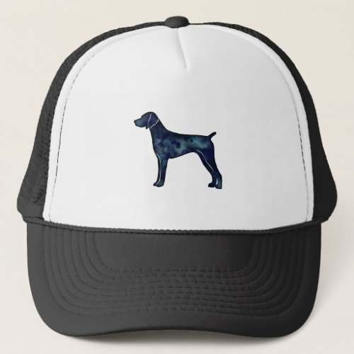 German Shorthaired Pointer Black watercolor Trucker Hat