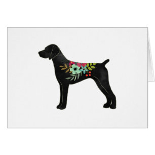 German Shorthaired Pointer Boho Silhouette Card
