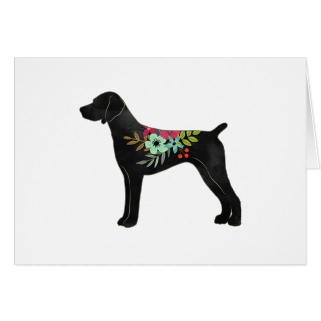 German Shorthaired Pointer Boho Silhouette Card (Front Horizontal)