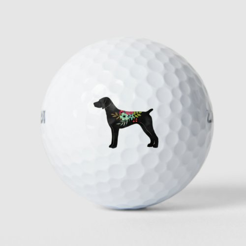 German Shorthaired Pointer Boho Silhouette Golf Balls