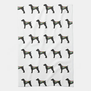 German Shorthaired Pointer Boho Silhouette Kitchen Towel