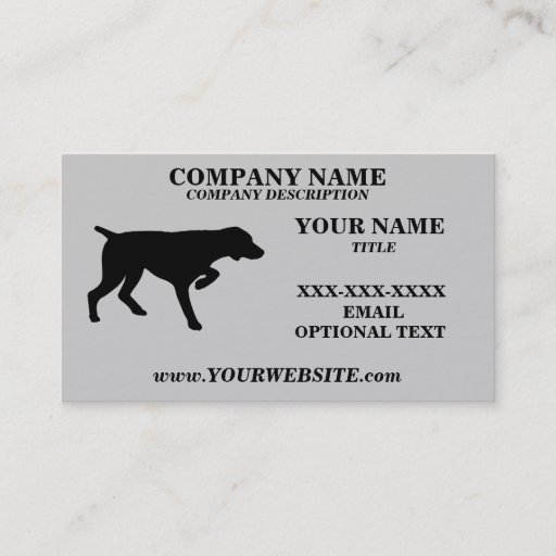 Customizable GERMAN SHORTHAIRED POINTER - Business Card Templat