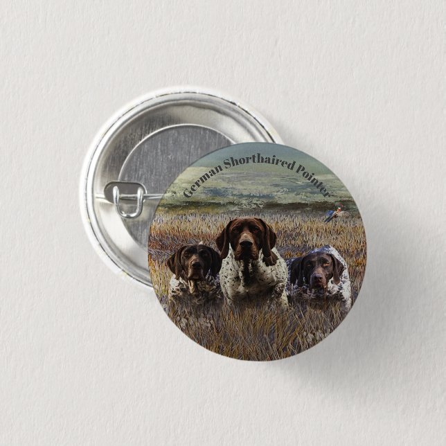 German Shorthaired Pointer  Button (Front & Back)