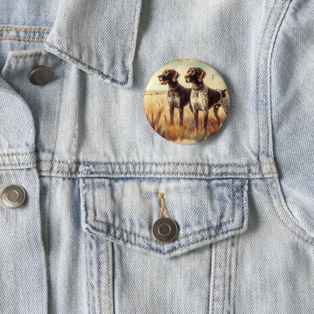 German Shorthaired Pointer Button (In Situ)
