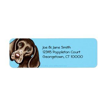 German Shorthaired Pointer Carribean Label by offleashart at Zazzle
