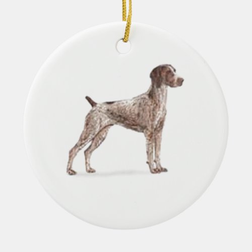 German Shorthaired Pointer Ceramic Ornament