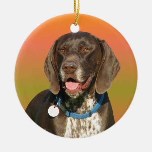 German Shorthaired Pointer Ceramic Ornament