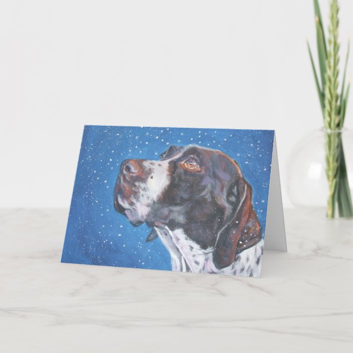 German Shorthaired Pointer Christmas Card Gsp 2300