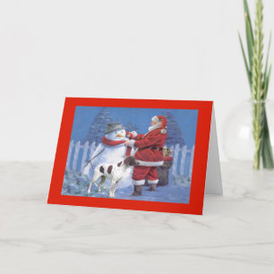 German Shorthaired Pointer Christmas Card Snow1