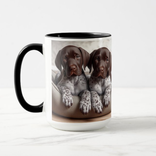 German Shorthaired Pointer Christmas Coffee Mug (Left)