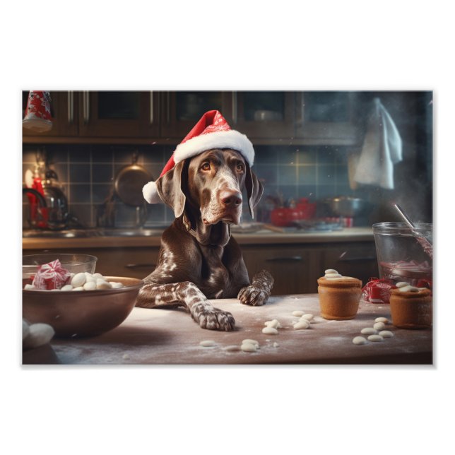 German Shorthaired Pointer Christmas Cookies Photo Print (Front)