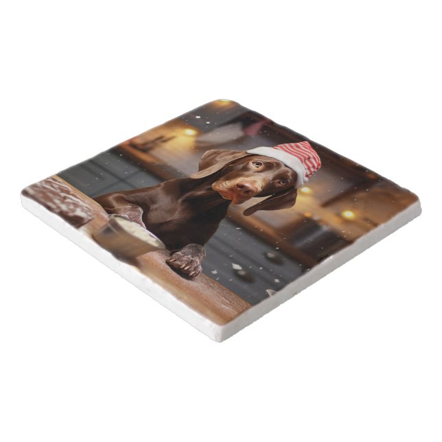 German Shorthaired Pointer Christmas Cookies Trivet (Corner)