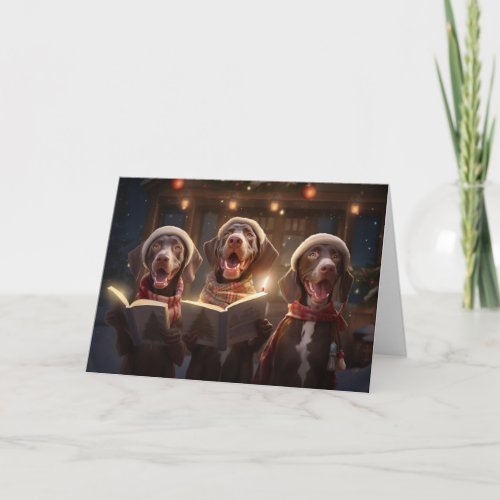 German Shorthaired Pointer Christmas Fun Holiday Card