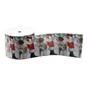 German Shorthaired Pointer Christmas Grosgrain Ribbon