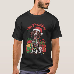 German Shorthaired Pointer Christmas GSP Dog Lover T-Shirt