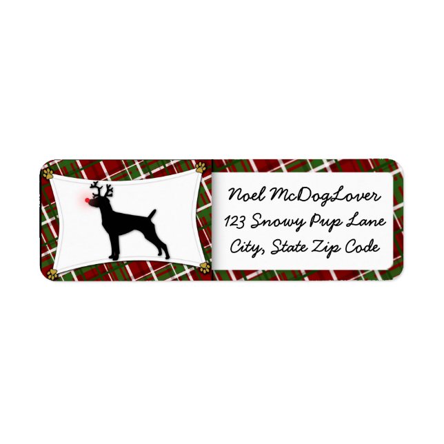 German Shorthaired Pointer Christmas Label (Front)