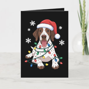 German Shorthaired Pointer Christmas Lights Dog Card