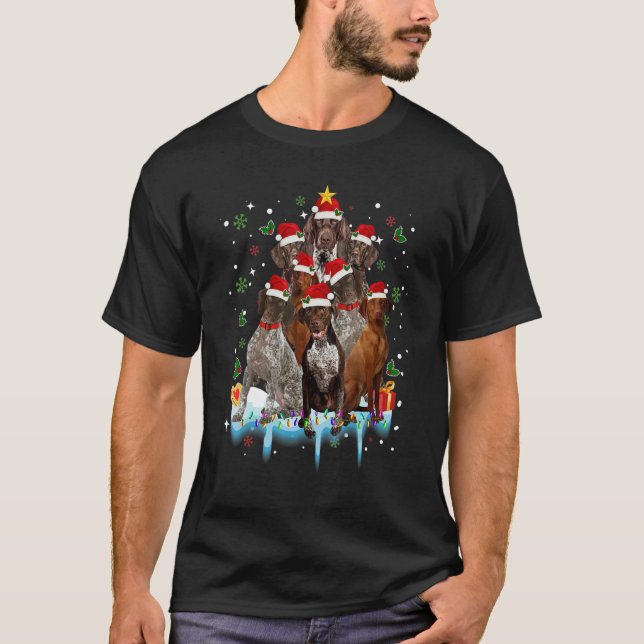 German Shorthaired Pointer Christmas Tree  For Dog T-Shirt (Front)