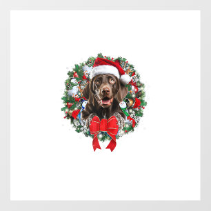 German Shorthaired Pointer Christmas Wreath Decora Wall Decal