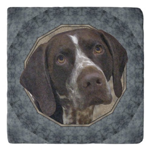 German Shorthaired Pointer Classical Stone Trivet