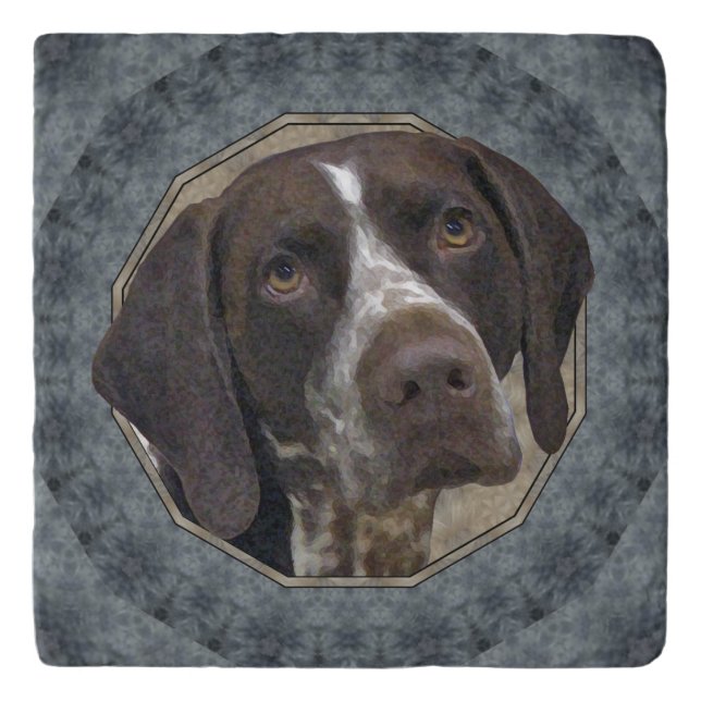 German Shorthaired Pointer Classical Stone Trivet (Front)