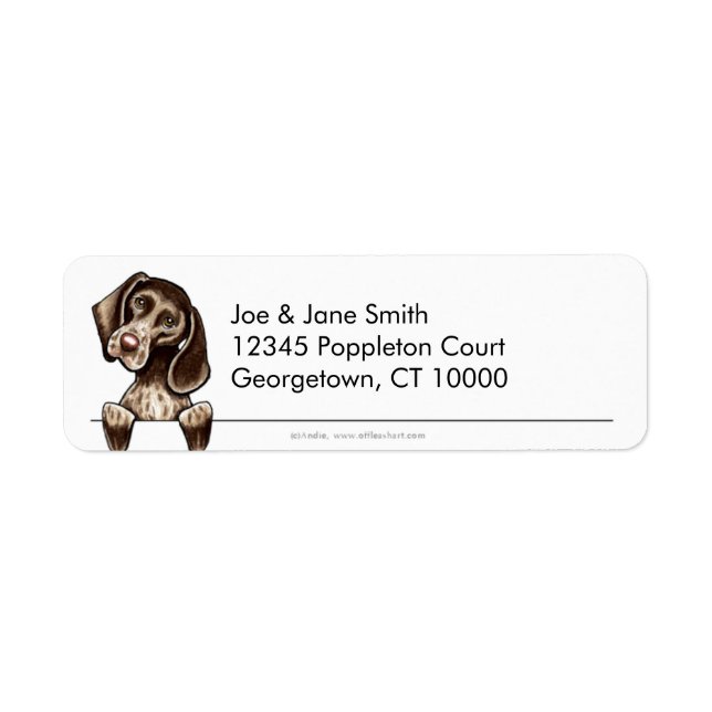German Shorthaired Pointer Clean and Simple Label (Front)