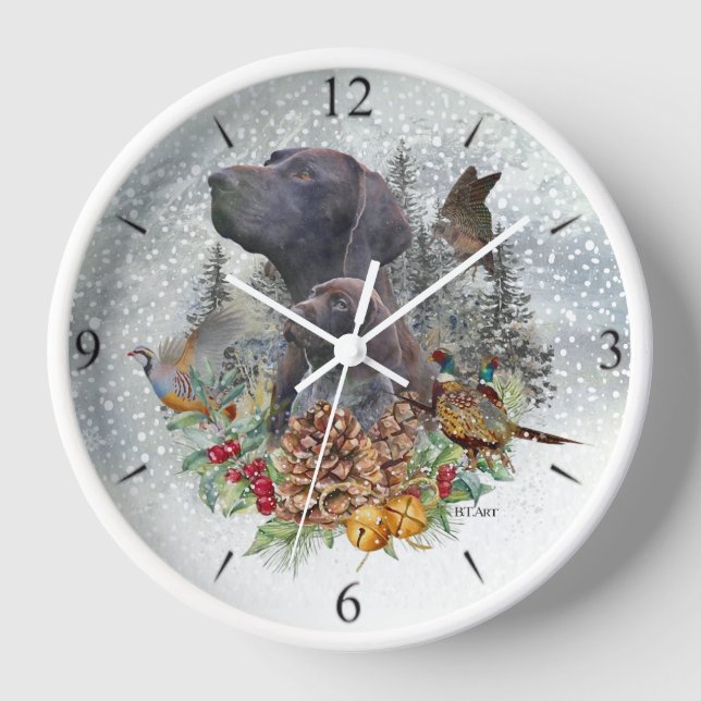 German Shorthaired Pointer   Clock (Front)
