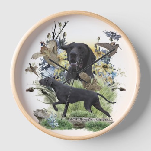 German Shorthaired Pointer   Clock