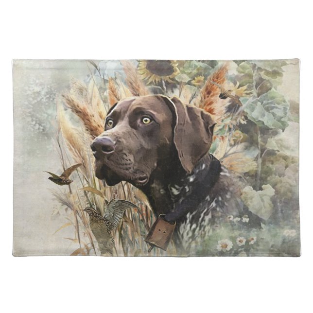 German Shorthaired Pointer Cloth Placemat (Front)