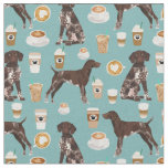 German Shorthaired Pointer coffee dog Fabric