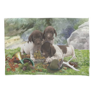German Shorthaired Pointer cute puppies Pillow Case