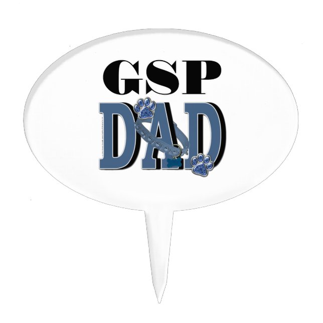 German Shorthaired Pointer DAD Cake Topper (Front)