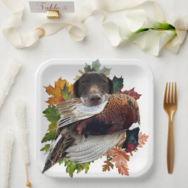 German Shorthaired Pointer ,Deutsch Kurzhaar  Pape Paper Plates (Wedding)
