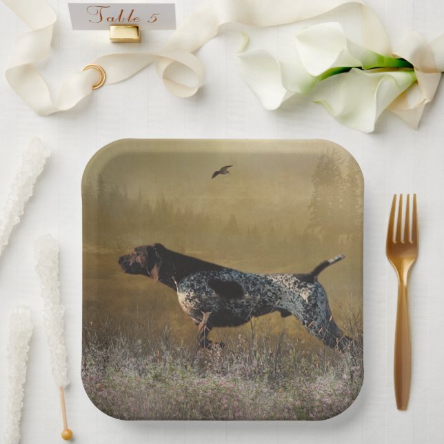 German Shorthaired Pointer ,Deutsch Kurzhaar  Paper Plates (Wedding)