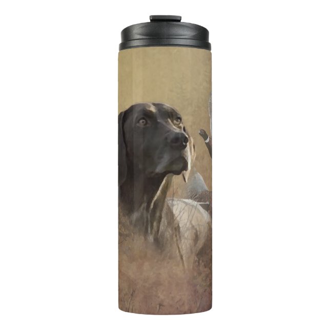 German Shorthaired Pointer ,Deutsch Kurzhaar Tapes Thermal Tumbler (Front)