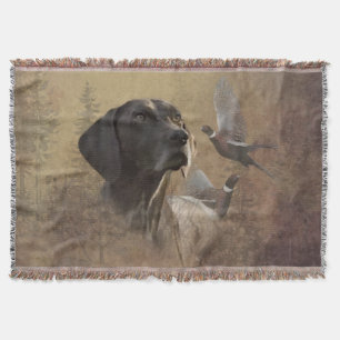 German Shorthaired Pointer ,Deutsch Kurzhaar Throw Blanket