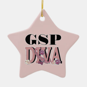 German Shorthaired Pointer DIVA Ceramic Ornament