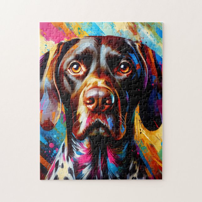 German Shorthaired Pointer Dog Acrylic Print Jigsaw Puzzle (Vertical)