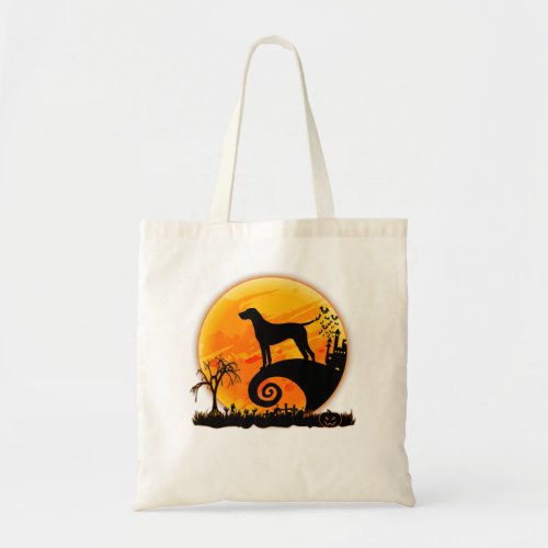 German Shorthaired Pointer Dog And Moon Halloween  Tote Bag